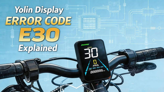 E-bike display showing Error 30 communication warning between display and controller