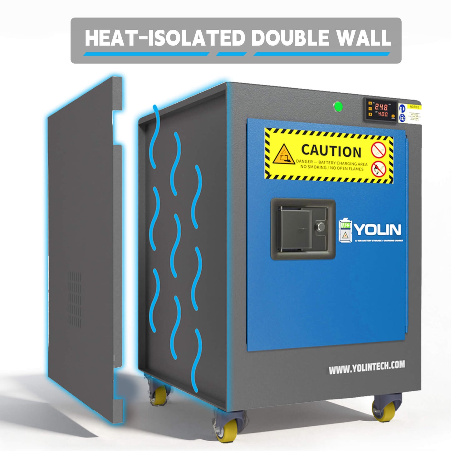 Heat-isolated-double-wall-structure-inside-Yolin-Urban-lithium-ion-battery-charging-cabinet