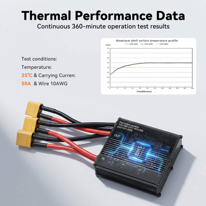 Installing_Yolin_YL-DBE-50A_dual_battery_balancer_on_eBike_for_safe_battery_load_Performance_data