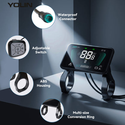Yolin YL-81F-H 3.5 inch LCD e-bike display – horizontal cockpit display 