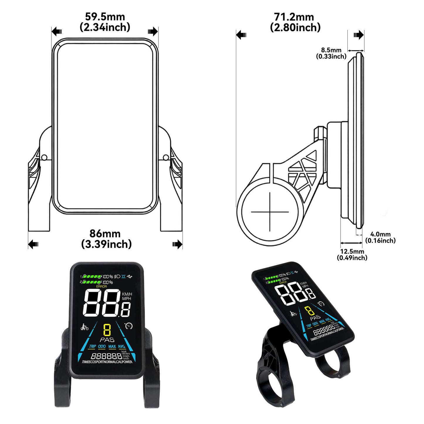 Yolin_YL-81F_3.5_inch_LCD_e-bike_display_Size