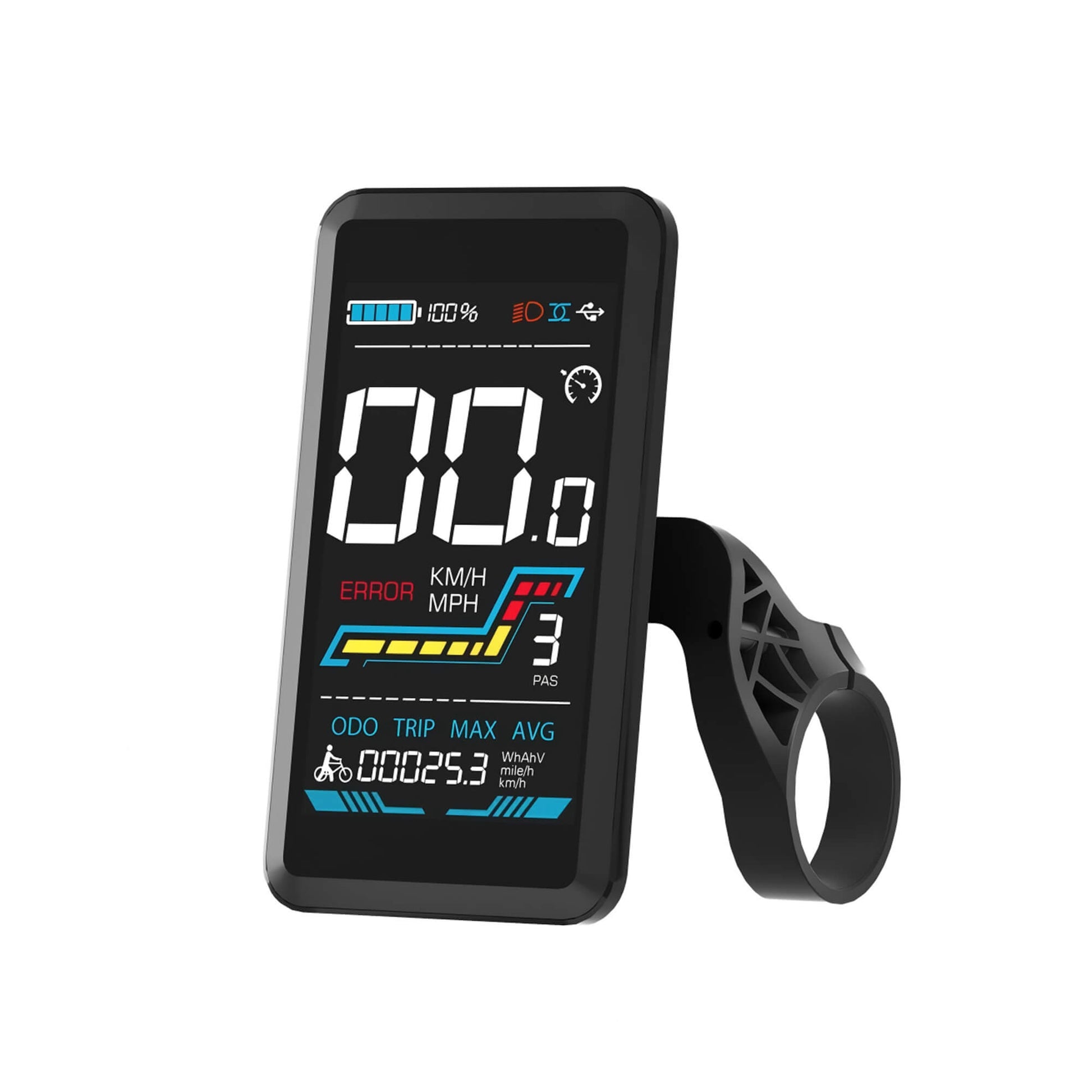 Yolin YL-91F-V 4 inch LCD e-bike display – sport style vertical display for performance electric bikes