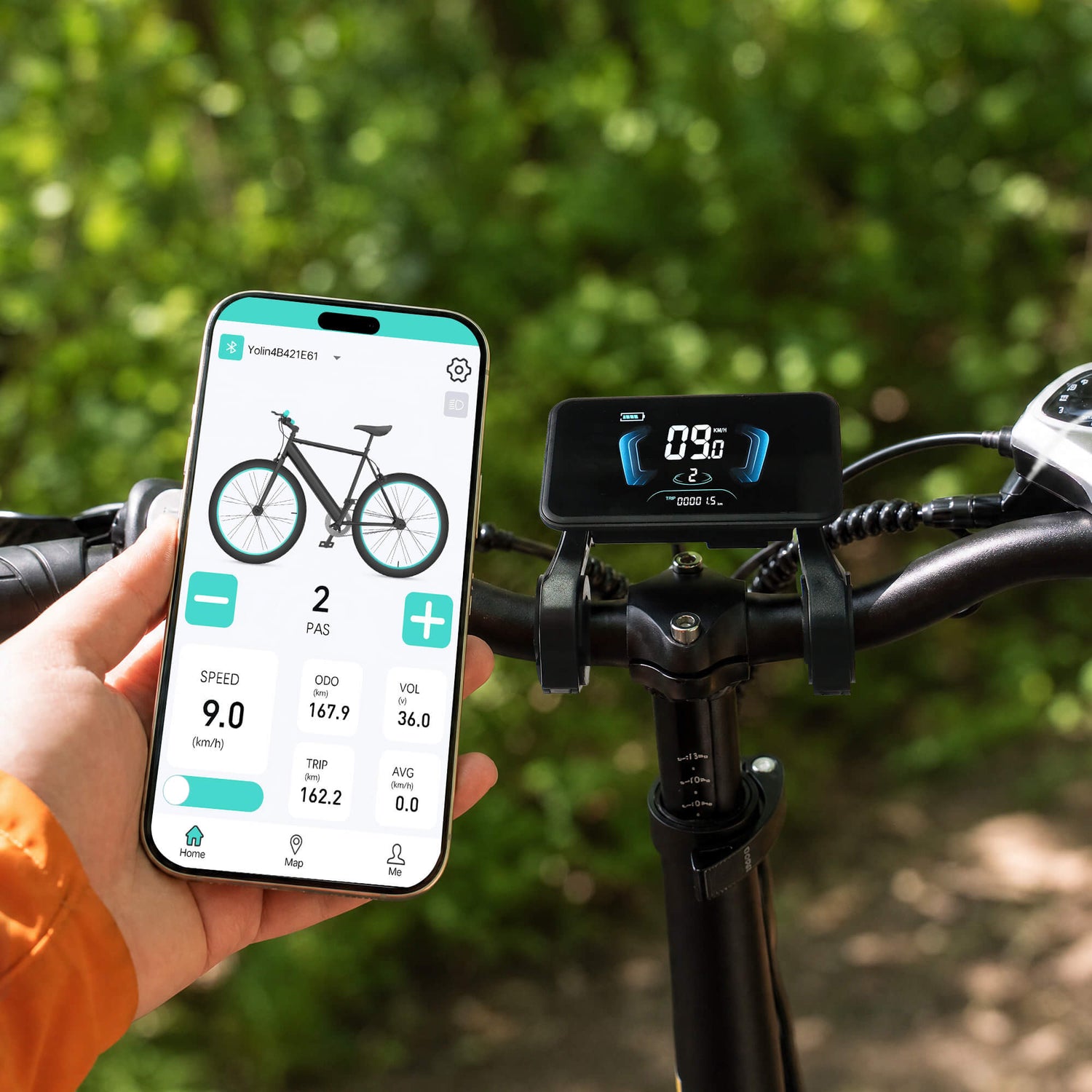 YL-81F-SUK Bluetooth smart e-bike display with app connectivity