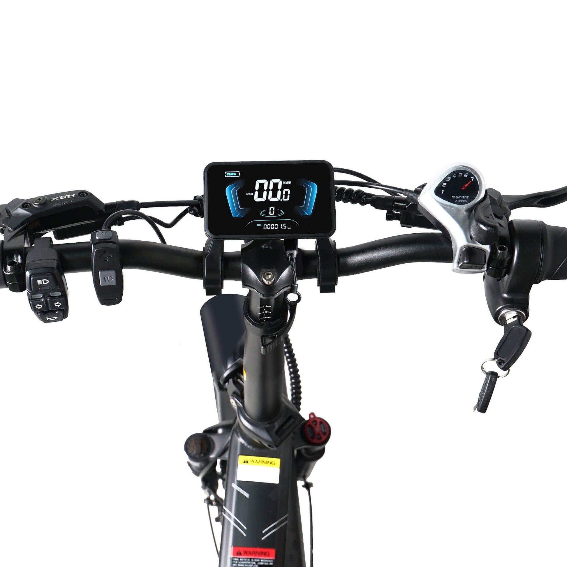 Yolin YL-81F-SUK smart display installed on an electric bike