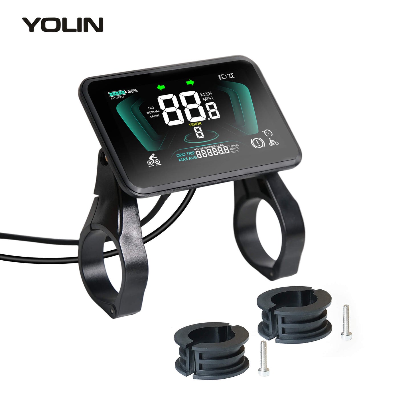Yolin YL-81F-H 3.5 inch LCD e-bike display – horizontal cockpit display 