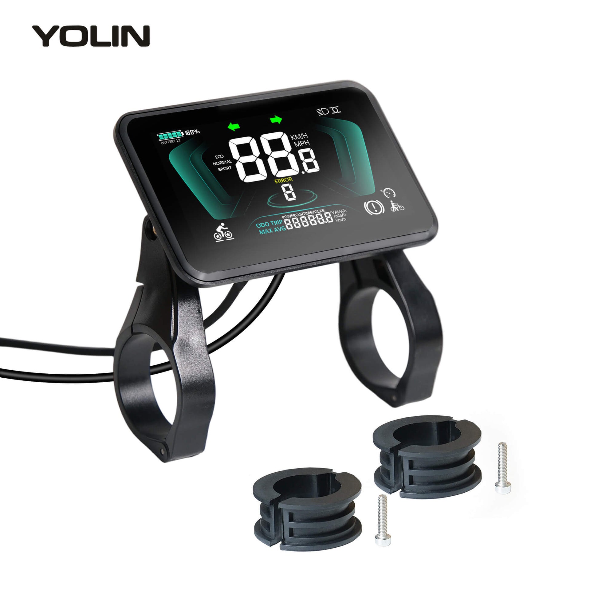 Yolin YL-81F-H 3.5 inch LCD e-bike display – horizontal cockpit display 