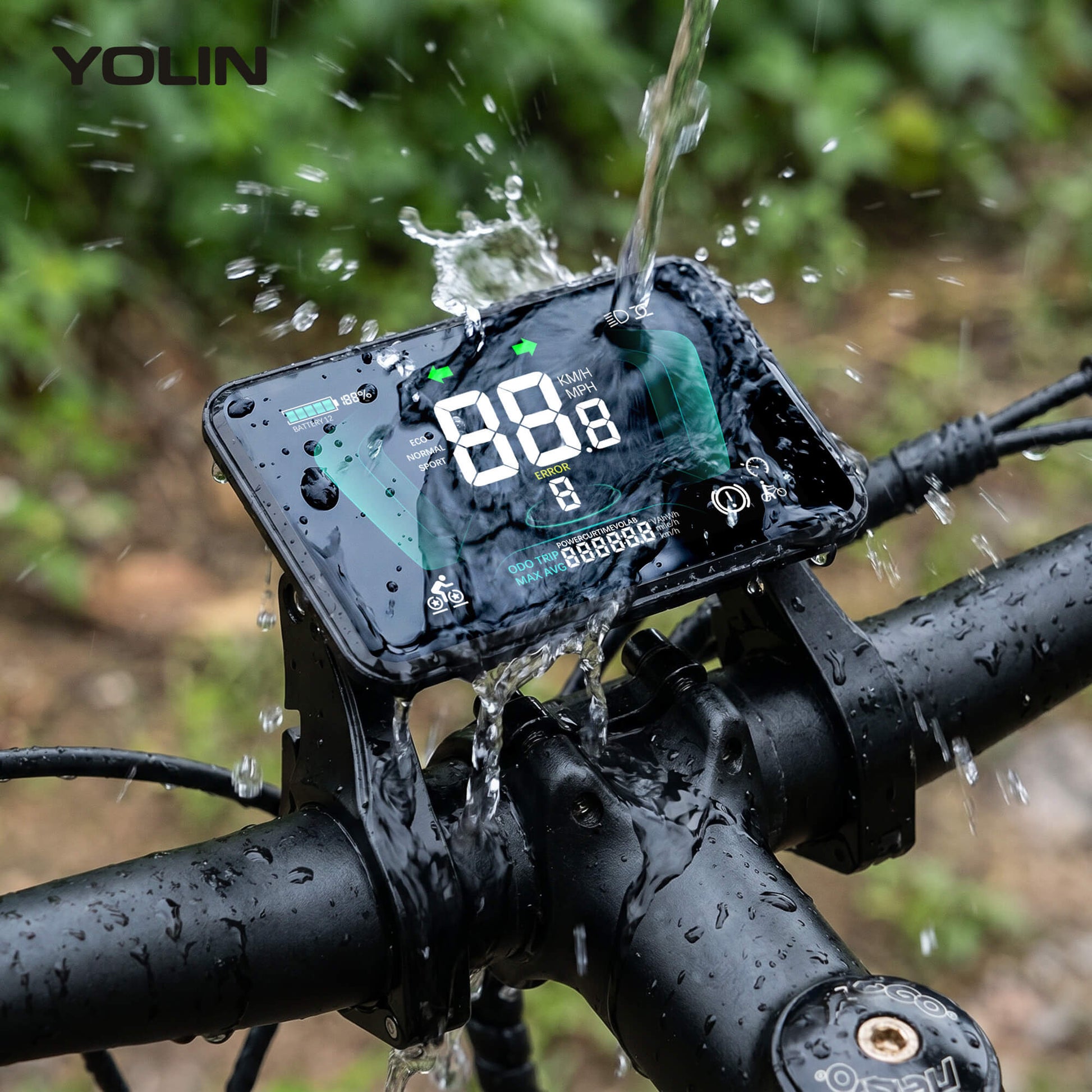 Yolin YL-81F-H weather-resistant e-bike display for outdoor riding conditions